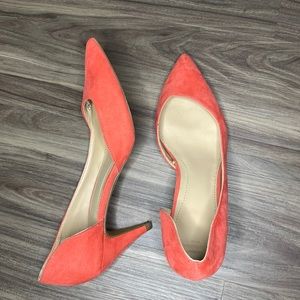 Zara Trafaluc 3inch pumps in coral, size 39 in good condition